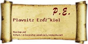 Plavsitz Ezékiel névjegykártya